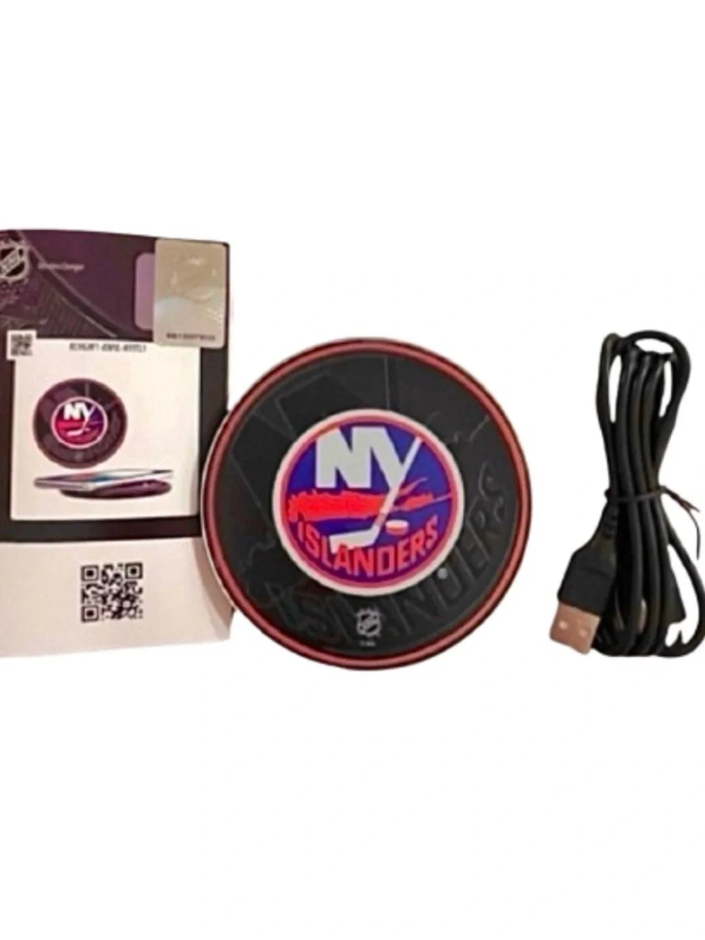 🆕-NHL- New York Islanders Fast Wireless Phone Charging Pad.